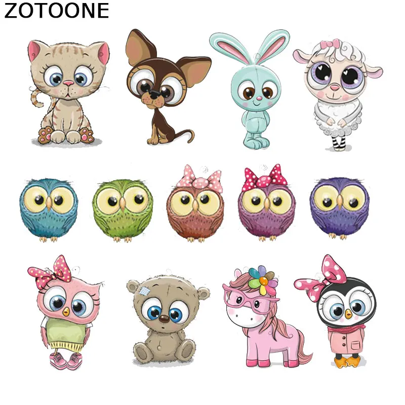 

ZOTOONE Applique Patch Stripes for Clothes Unicorn Cute Animal Combination Iron on Transfers Patches for Clothing Decoration E