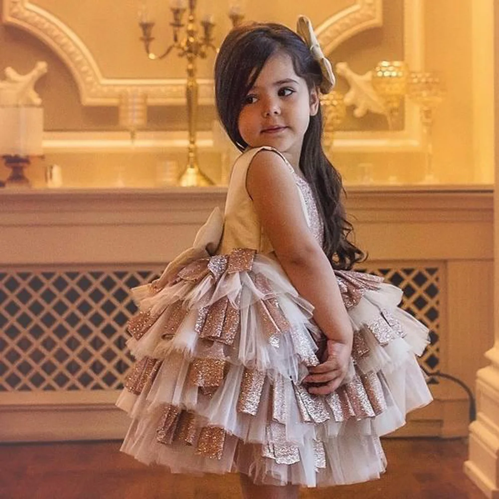 PUDCOCO модная детская для маленькой принцессы платье с цветочным узором для девочек кружевное платье с открытой спиной для вечеринки подружки невесты платья для девочек От 1 до 5 лет