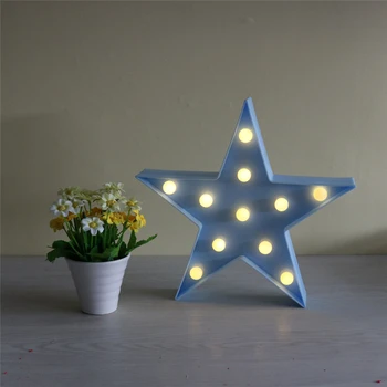 

Shining Star Shape LED Warm White Flash Sweet Decoration Atmosphere Wall Night Lamp Party Light Holiday Friends Children Gift