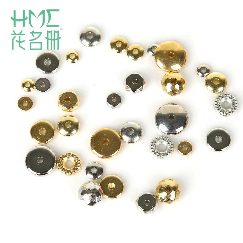 4 вида 100 500 шт. круглые пластиковые Семена цвета родиевого золота CCB|seed beads|beads for