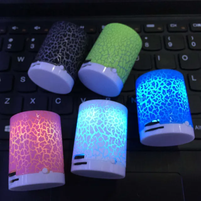 Ollivan Portable Mini Speakers HandsFree LED Speaker Support TF Card Stereo Sound Music Speaker crack Loudspeaker MP3 Player