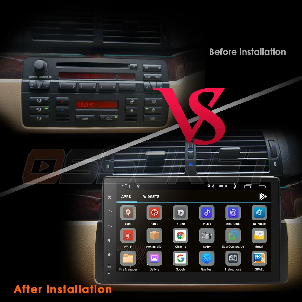 Excellent 2G RAM Quad core  9" Android 9.0 Car GPS stereo for BMW E46 M3 Rover 75 MG ZT 1998-2005 TPMS RDS Steel wheel control RDS Camera 7