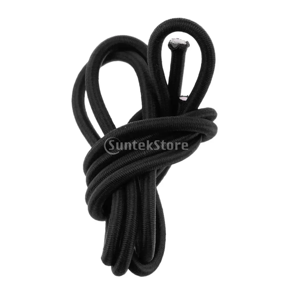 Black/Orange 4mm Marine Bungee Rope Shock Cord Car Truck Roof Racks Trailers Boats Kayaks Tie Down 0.5 2 20 30 50 75m