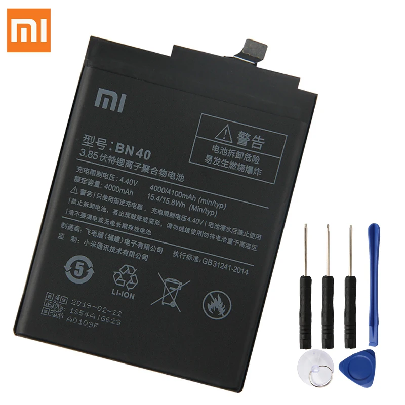  Xiao Mi Original BN40 Battery For Xiaomi Redmi 4 Pro Prime 3G RAM 32G ROM Edition Redmi4 Genuine Re