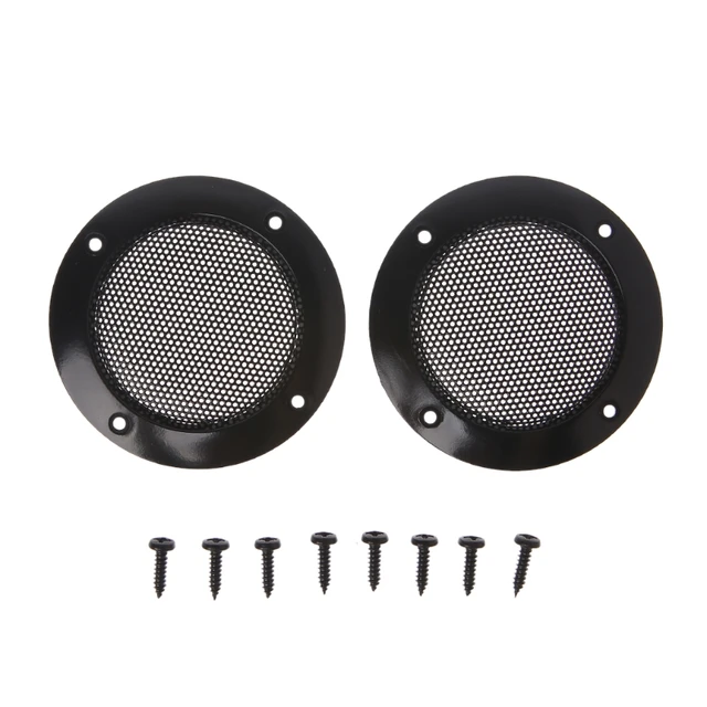 2PCS 2INCH Black Car Speaker Grill Mesh Enclosure Net Protective Cover