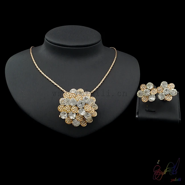 

Yulaili Venetian Pearl Round design With Classic Style High Quality Two Jewelry Set In Anniversary Pendant Earrings