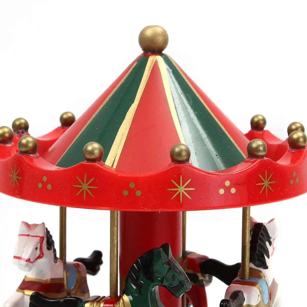 Caja de música de carrusel de madera caballo carcarrusel caja Musical clásica tema niños habitación Decoración Juguetes presentes