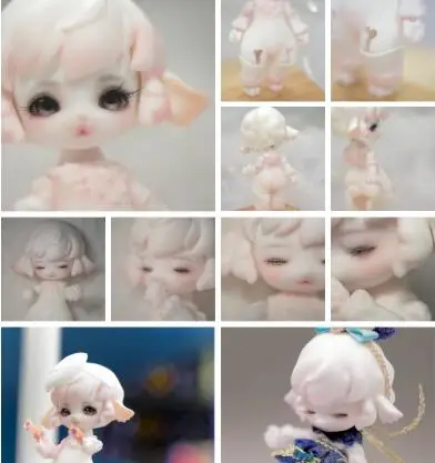 Модель Овцы BJD 1/12 модель животного для коллекции кукла ню коллекция в