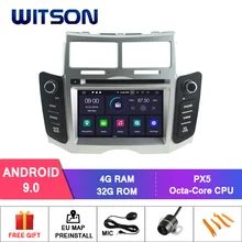 WITSON Android 9,0 4 ГБ ОЗУ+ 32 ГБ флэш 8 Восьмиядерный автомобильный DVD для TOYOTA YARIS 2005-2011 Навигация стерео gps+ DVR/wifi+ DSP+ DAB+ OBD