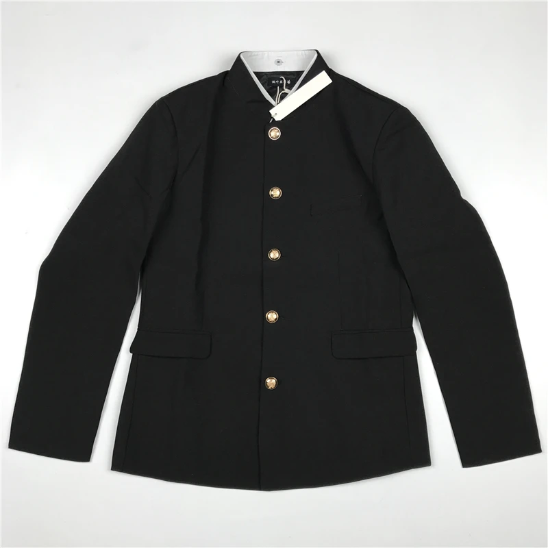 Slim Fit Double Collar Suit Jacket Japanese Style Traditional Tunic Coat School Uniform 3