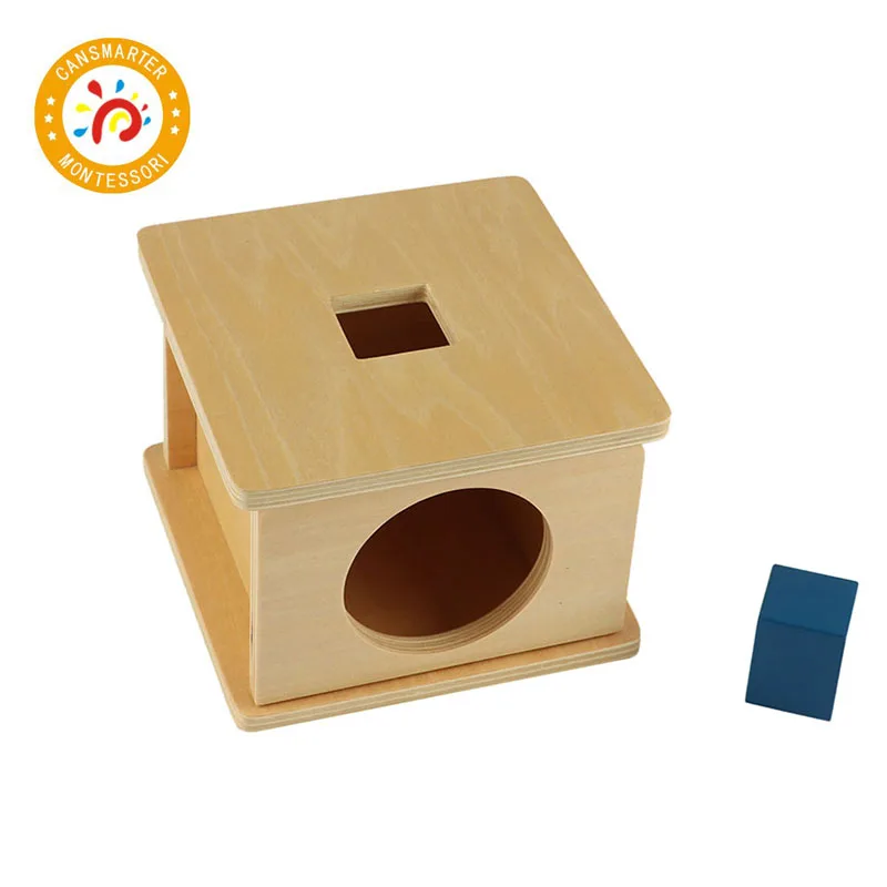 

Montessori Kids Toy Imbucare Box w Cube Educational Early Learning Toys For Children
