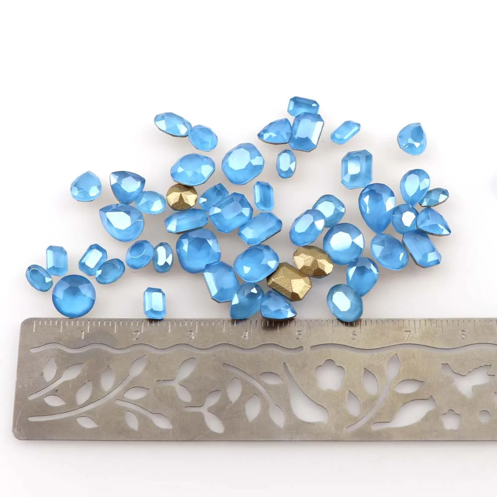 Около 20 шт 4-10 мм микс форма Мокко серии стеклянные заостренный кончик снизу Стразы для DIY украшения для ногтей