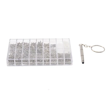 

1000Pcs Screws +1PCS Multi screwdriver Stainless Steel Screws Electronics Nut For Watch Eye Glasses Clock Repair Tool Kit