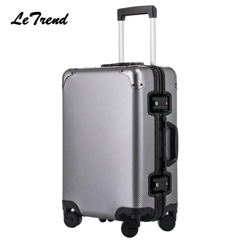 100 High Quality Aluminum Alloy Rolling Luggage Spinner Suitcases Wheel 20 inch Men Business
