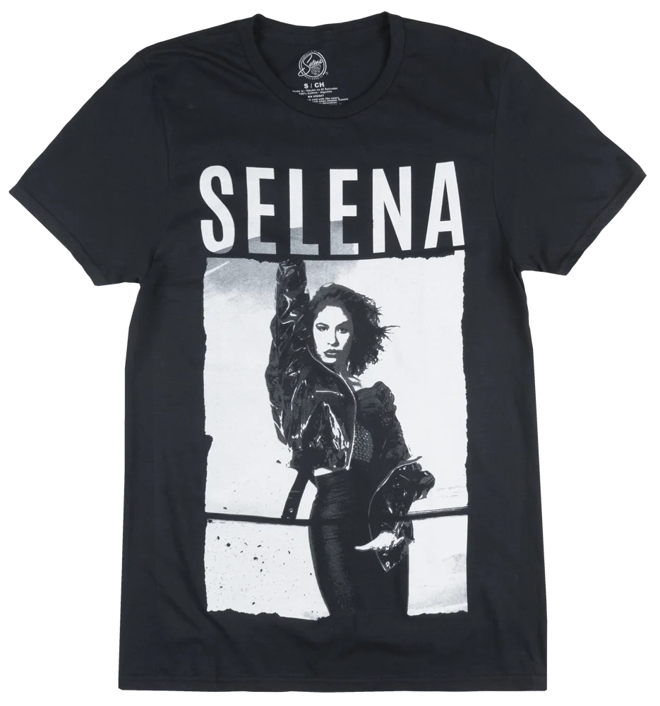 SELENA QUINTANILLA Футболка с принтом для мужчин S TEJANO MUSIC TEE черная C LIFE Новая модная