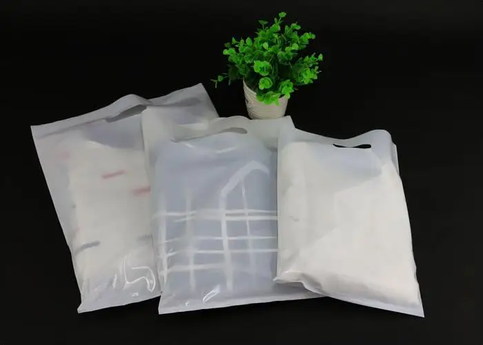 Custom Logo Plastic Gift Bag Shopping Handle Plastic Bag Customized