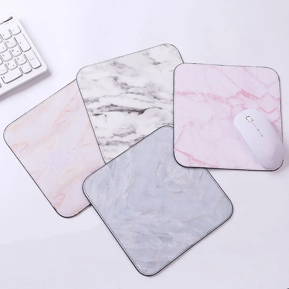 1pc Square Marble Pattern Mouse Pad Antiskid Desk Mat Office Desk Accessories Set Kawaii Stationery Office Organizer Supplies