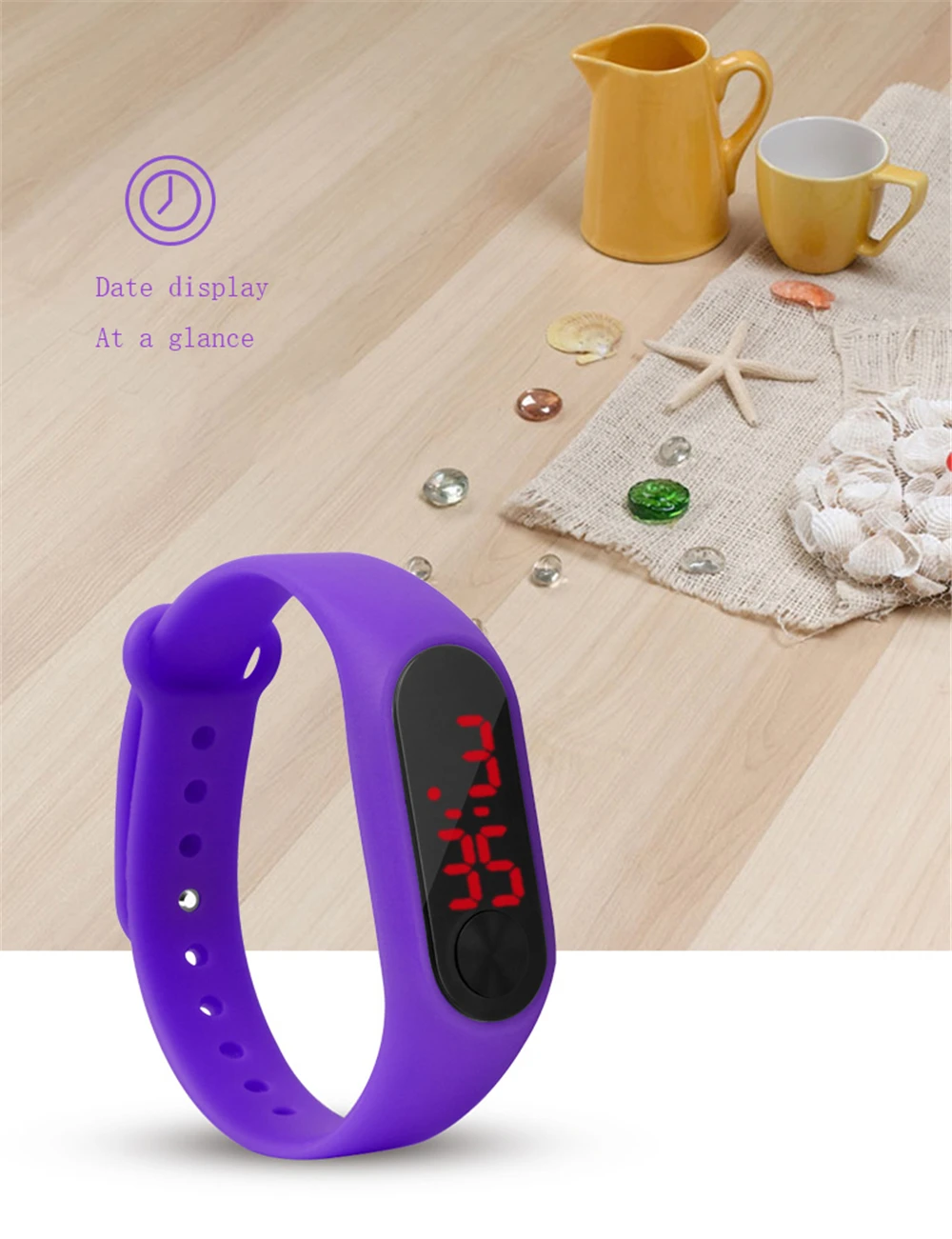 Children's Watches LED Digital Wrist Watch Kids Outdoor Sports Watch Candy Color Boys Girls Electronic Date Clock Birthday Gifts(12)