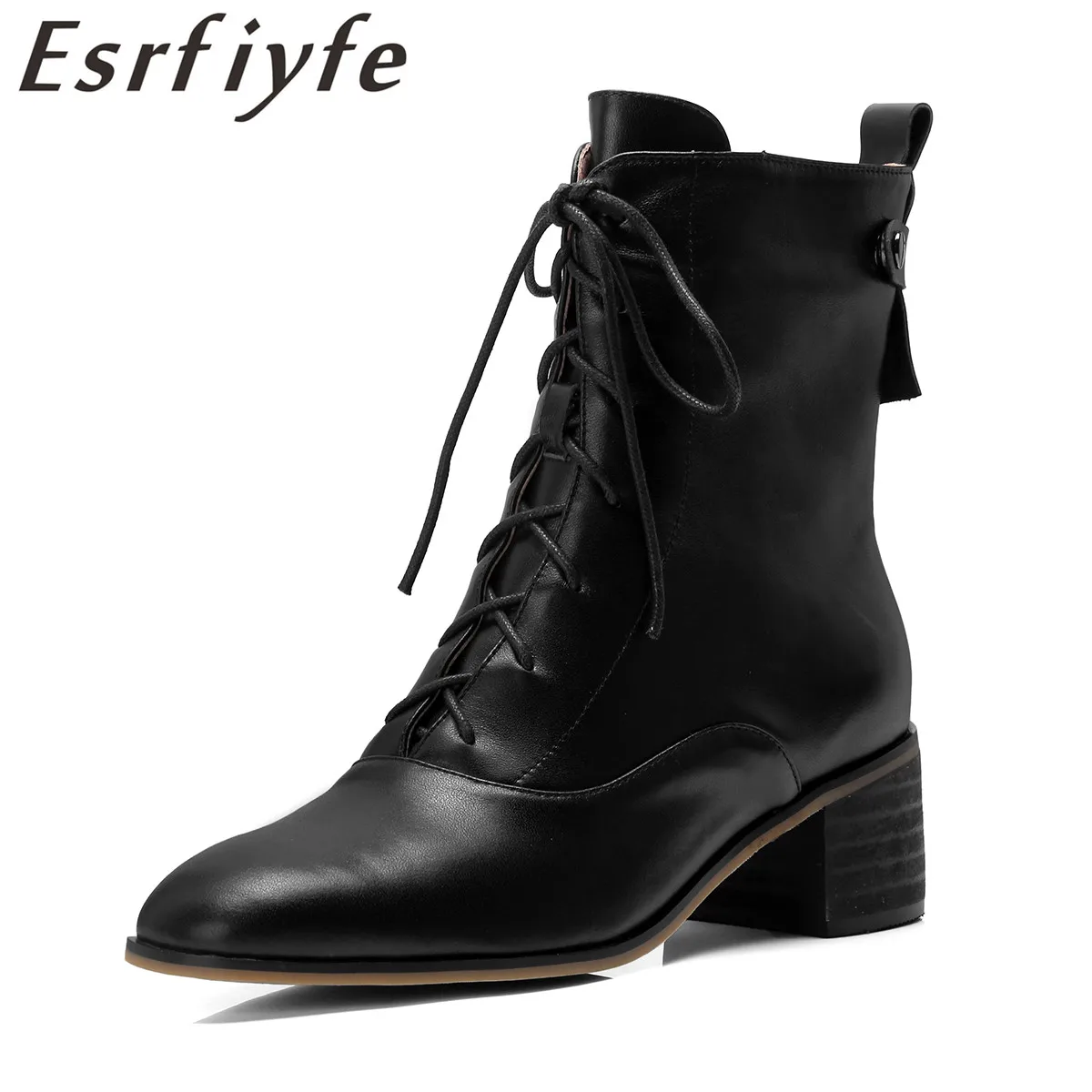 ESRFIYFE/2018 г. Новые размеры 34 40 женская обувь с перфорацией типа броги из натуральной