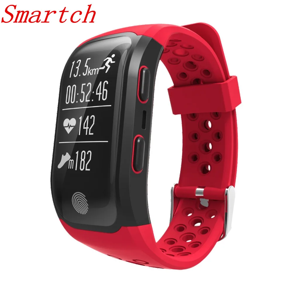 

Smartch S908 GPS IP68 Waterproof Heart Rate Sleep Monitor Sedentary Reminder Pedometer Sport Smart Wristband for Andro