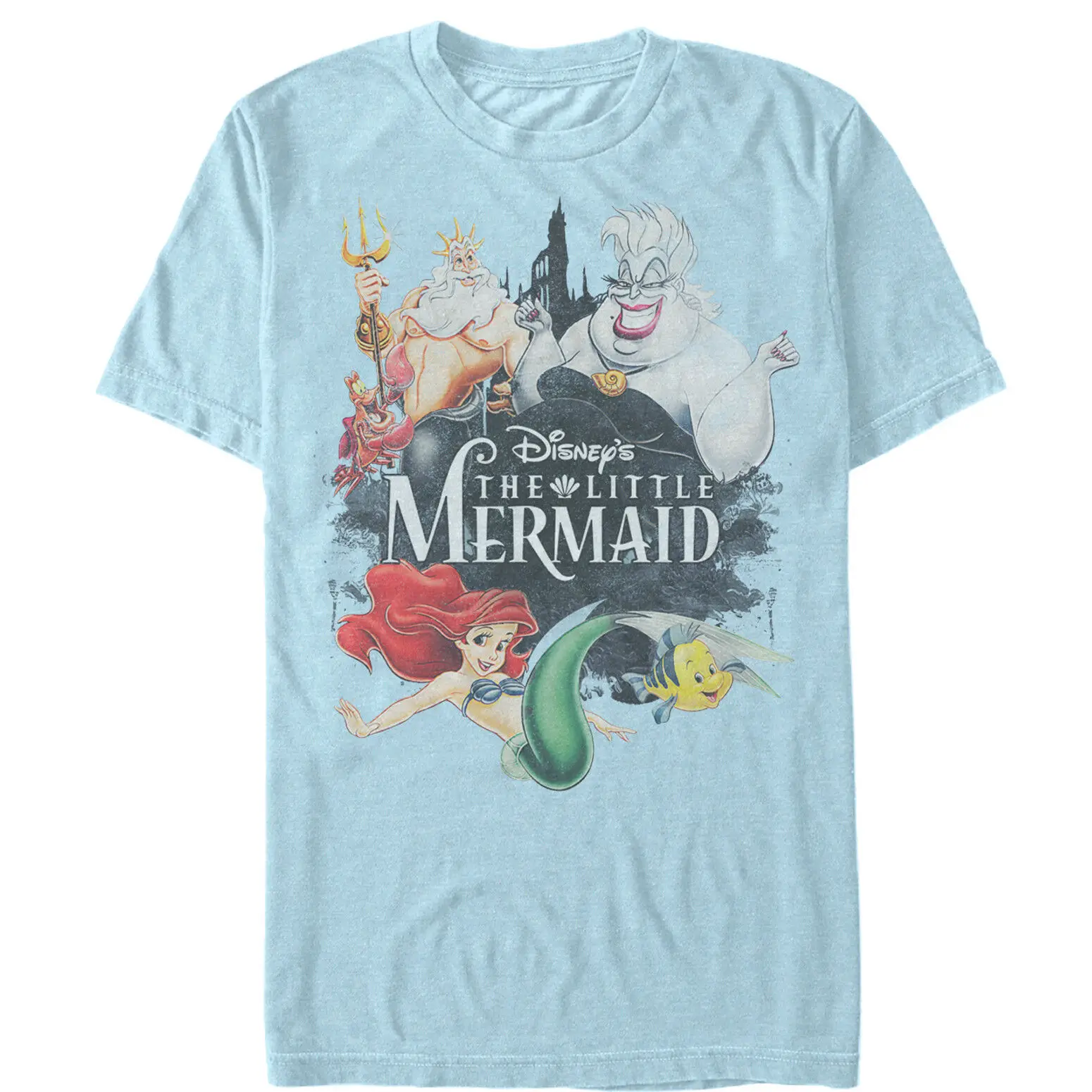 

The Little Mermaid Vintage Characters Mens Graphic T Shirt