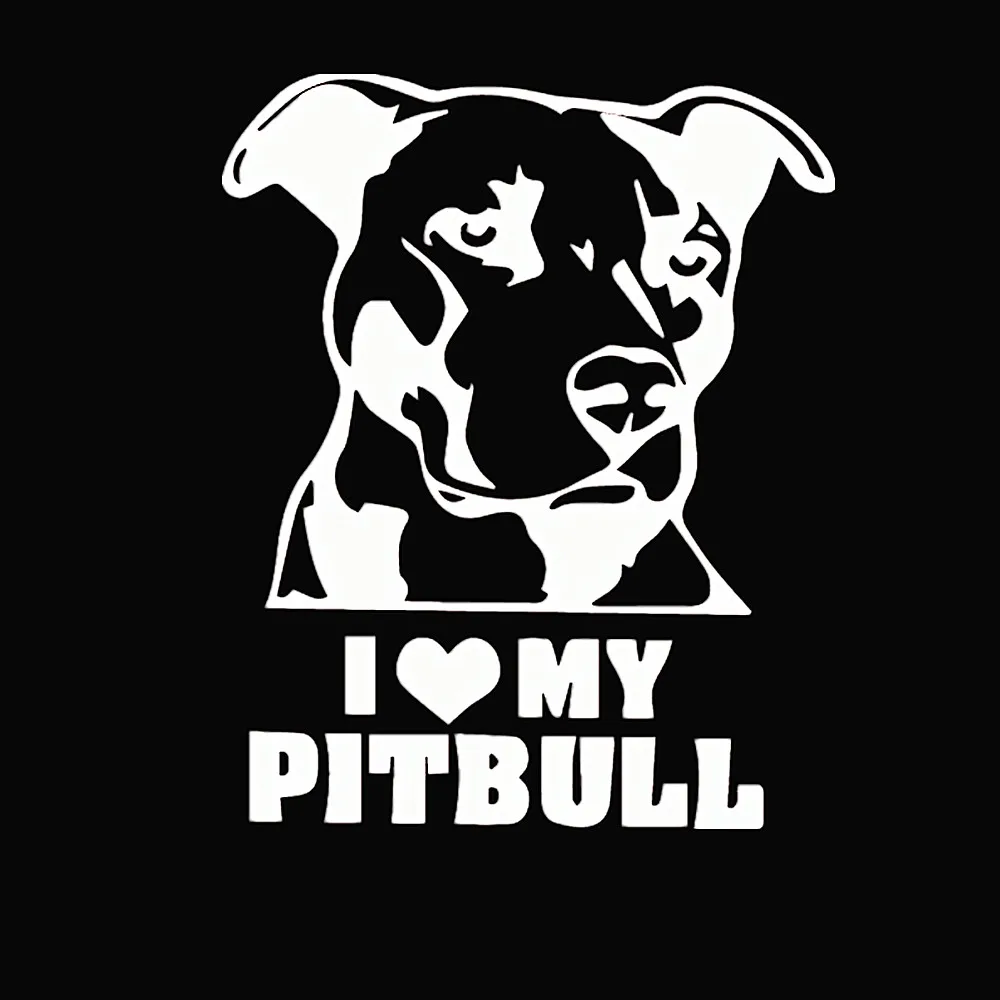 Забавные наклейки и для автомобиля с надписью I LOVE MY PITBULL Dog автомобильные