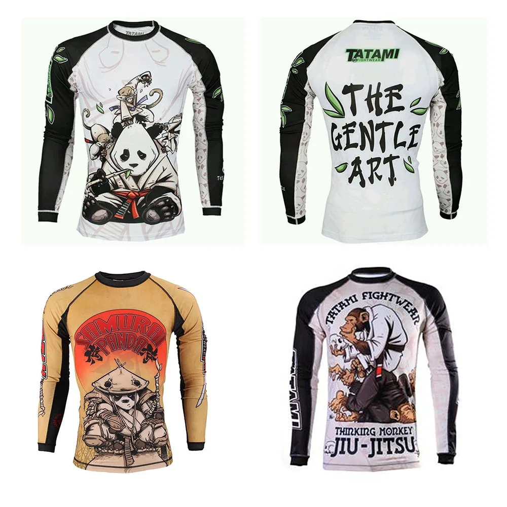 

MMATRUNKS Sublimated Printed BJJ GI Rashguard Men Fitness Boxing Suits Quick Dry Bodybuilding Male Jiu Jitsu Boxing Rashguards