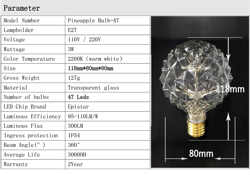 Ретро Edison led светильник лампочка E27 220V 3W светодиодные лампы накаливания ампулы лампы Винтаж лампа Эдисона в стиле ретро лампа домашнего декора