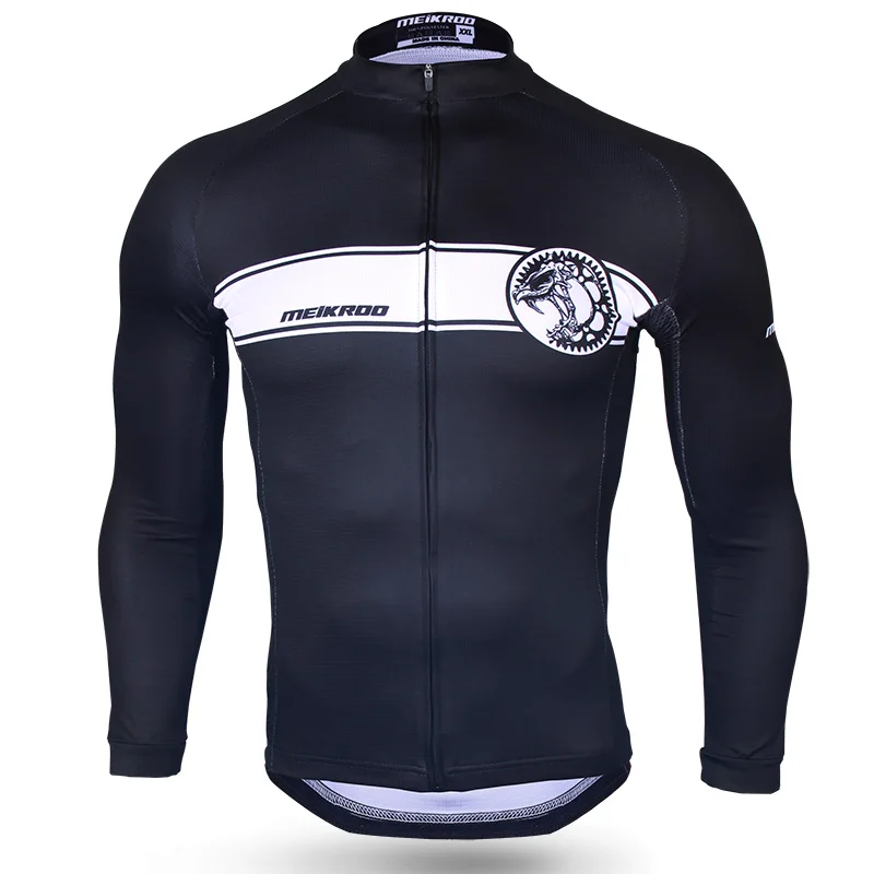 

Original Meikroo long sleeve cycling jersey drango gear black autumn bicycle apparel ropha ciclismo