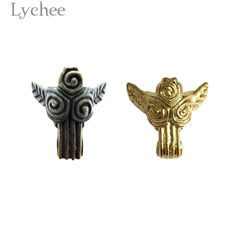 

Lychee 4pcs Angel Design Jewelry Chest Box Feet Leg Antique Silver Color Gold Color Metal Box Leg Furniture Parts Supplies