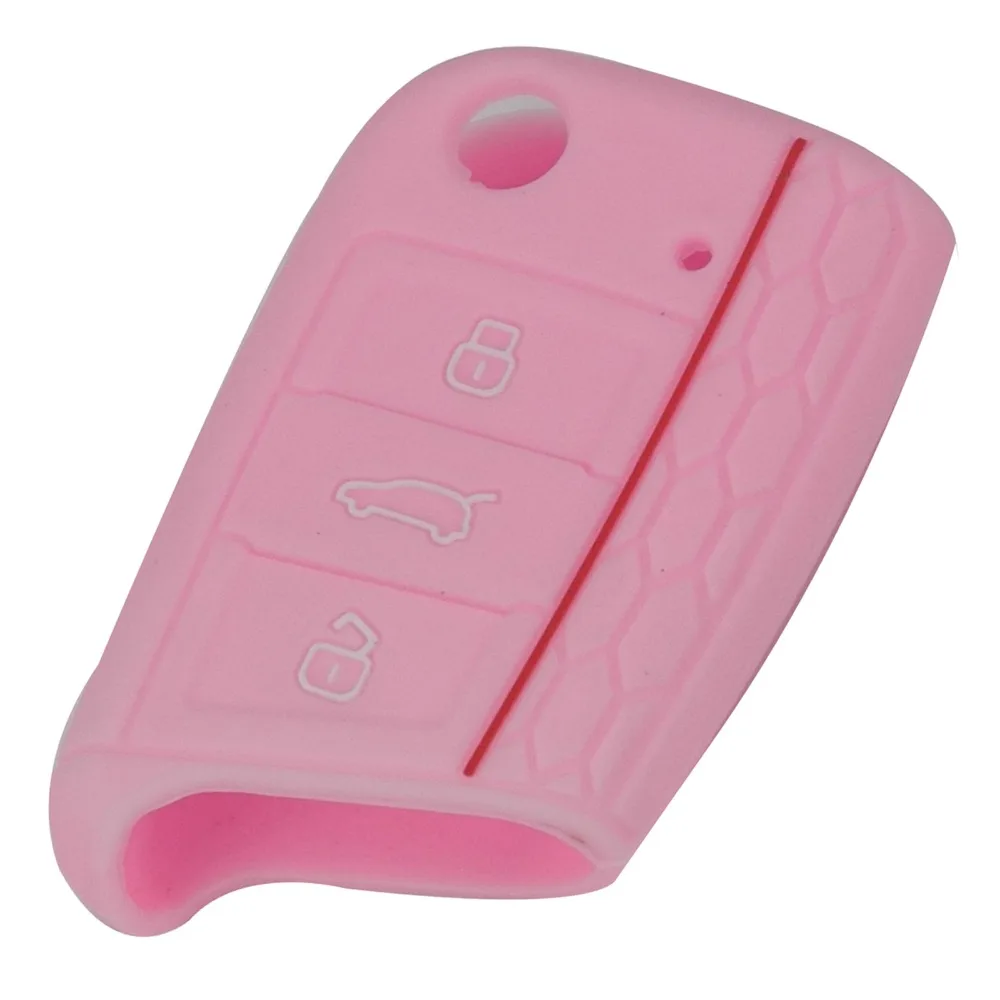 Keyforkess 50 pz/lotto nuovo coperchio chiave in Silicone per VW Golf 7 mk7 Skoda Octavia A7 custodia portachiavi in Silicone spedizione gratuita 17 aeProduct.getSubject()
