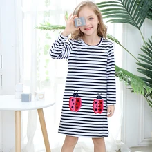 Платье принцессы; Одежда для маленьких девочек с длинными рукавами и аппликацией животных; хлопковые детские платья для девочек; костюм; осенне-зимнее платье для девочек