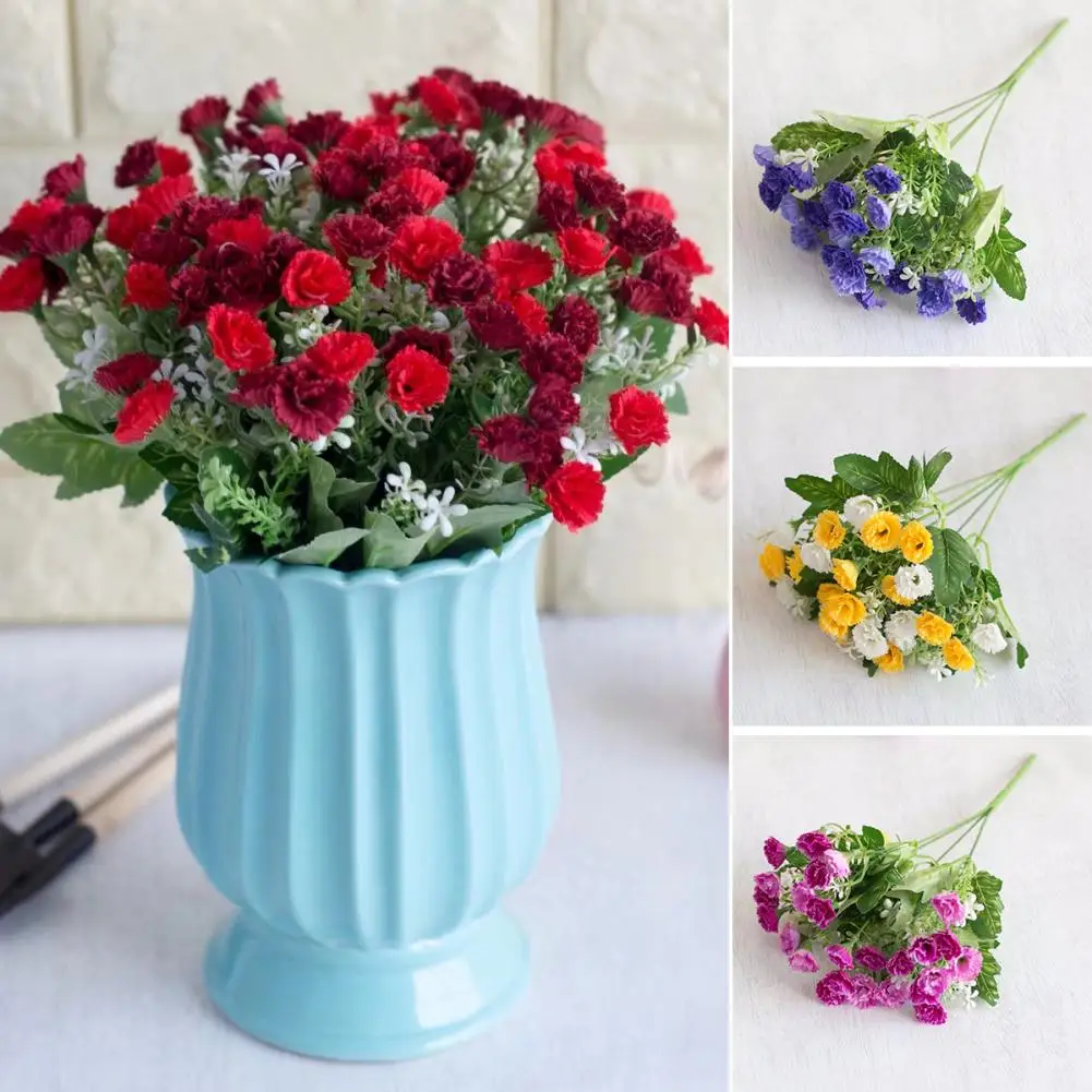 

Hot Sale 1 Bouquet 25 Heads Lilac Artificial Flower Plant Wedding Centerpieces Home Decor