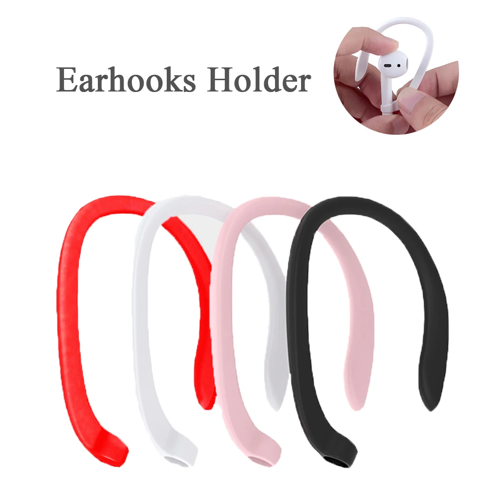 

1 Pair Protective Holder Secure Fit Hooks for Airpods Wireless Earphones Accessories Silicone Sports Anti-lost Ear hooks