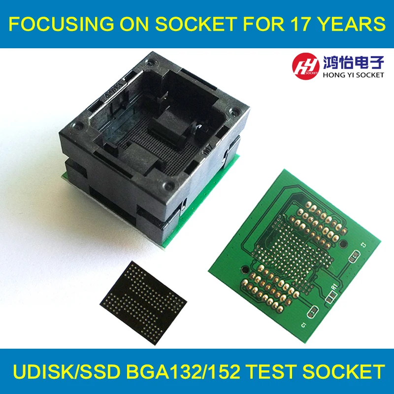 BGA132 BGA152 to DIP48 Adapter IC Test Socket BGA88 BGA136 Burn in Socket Programmer Socket Open Top Structure Test Seat ic burn lqfp80 seat adapter v850es kf1 80gc test