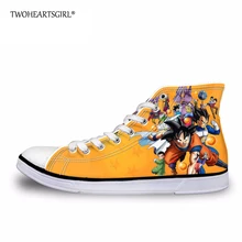Twoheartsgirl/Мужская обувь с рисунком из мультфильма «Жемчуг дракона», с принтом «Z», с высоким берцем, Вулканизированная обувь, крутая Мужская парусиновая обувь «Супер Саян Сон Гоку»