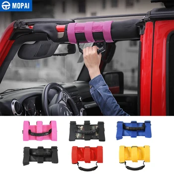 

MOPAI Oxford Car Interior Armrest Roll Bar Mount Side Grab Handle Handles Kit for Jeep Wrangler TJ CJ YJ JK JL Car Styling