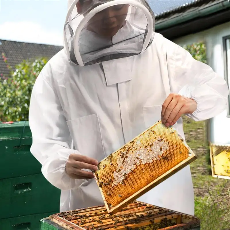 Хлопок полный тело защитный костюм пчеловода вуаль капюшон перчатки шляпа одежда куртка защита для Пчеловодство костюм пчеловоды пчелы костюм оборудование
