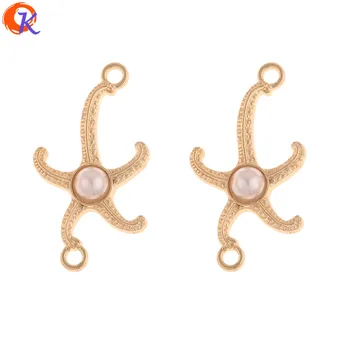 

Cordial Design 50Pcs 23*36MM Jewelry Accessories/Earrings Connectors/Starfish Shape/Imitation Pearl/Hand Made/Earring Findings