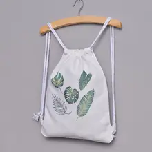 Ishowtienda сумка с Кулиской милый 3D красочный принт женские мешки с кулиской Модные женские Листья печати шнурок рюкзак bolsa