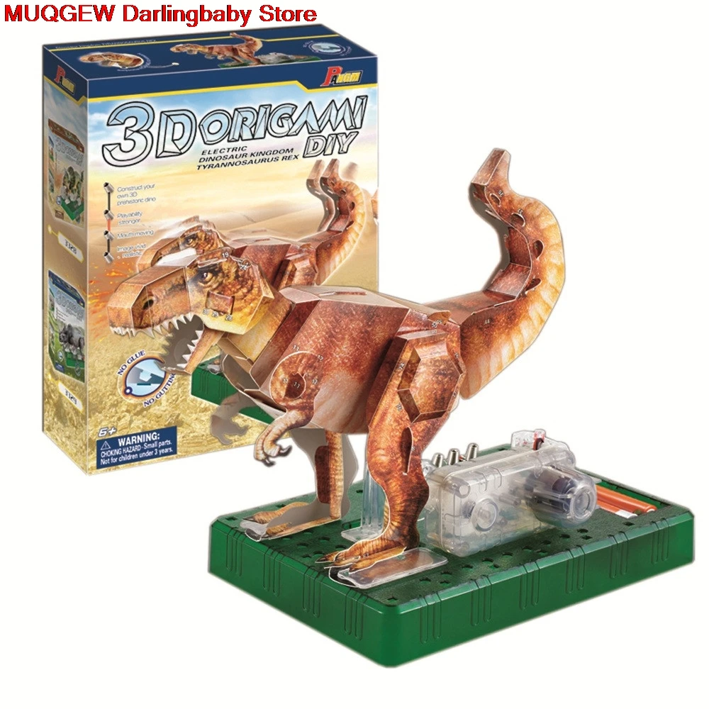 

Learning Education 3D Animals Model Kits Paper Puzzle Handmade DIY Electric Origami Dinosaur Shark Whale Owl Interesting Toys