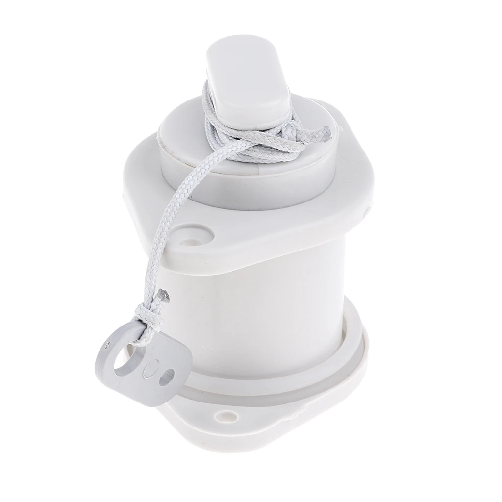 Durable PVC Scupper Drain Valve Cap Plug Boat Yacht Accessories 36mm for Marien Kayak Inflatable Dinghy Fishing Boat Black/Gray