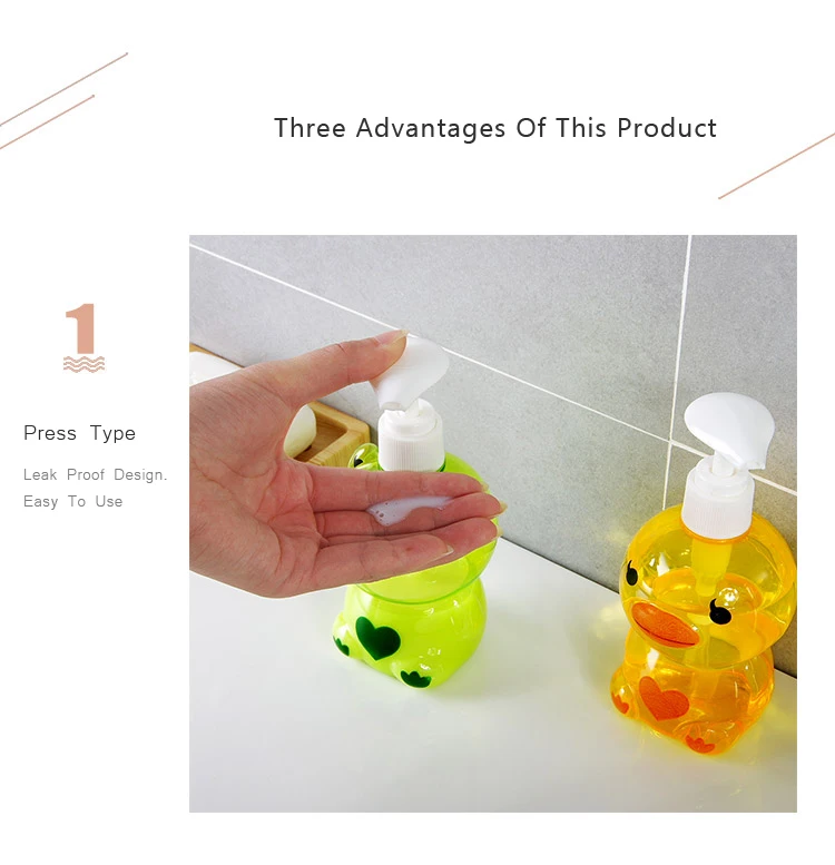 OYOURLIFE 1 шт. прекрасный мультфильм ванная комната дозаторы жидкого мыла насос душ Шампунь бутылка дезинфицирующее средство для рук очиститель для контейнеров