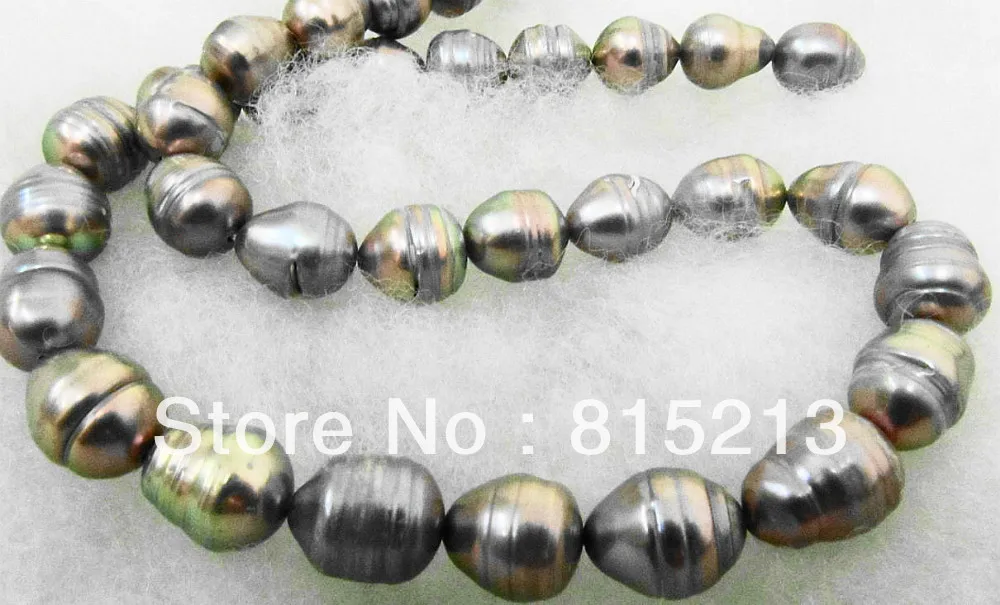 

ddh001642 18"10-12 NATURAL TAHITIAN GENUINE SILVER GRAY REDISH PEARL NECKLACE 14KGP 28% Discount