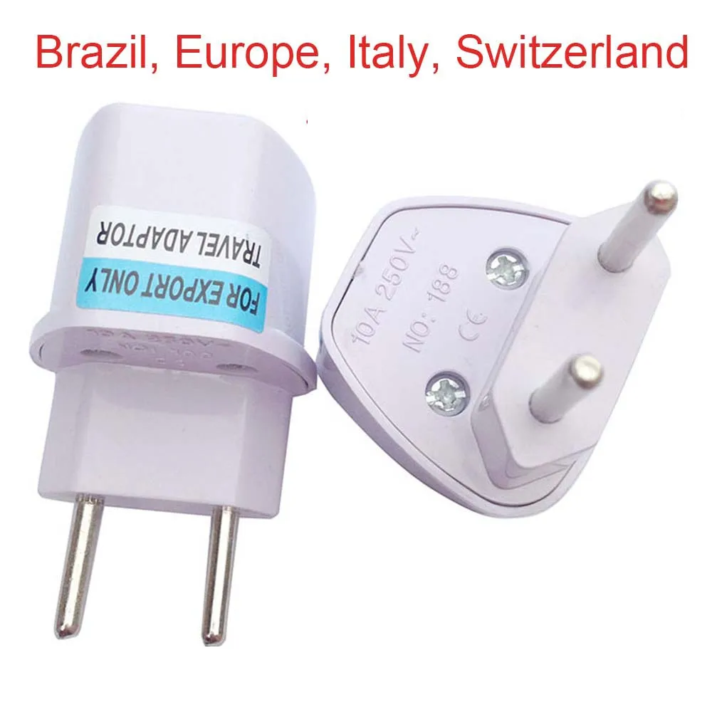 

Universal Travel Power Plug Converters Adaptor TO EU ITALY SWITZERLAND Brazil europe Adaptors/ Electrical