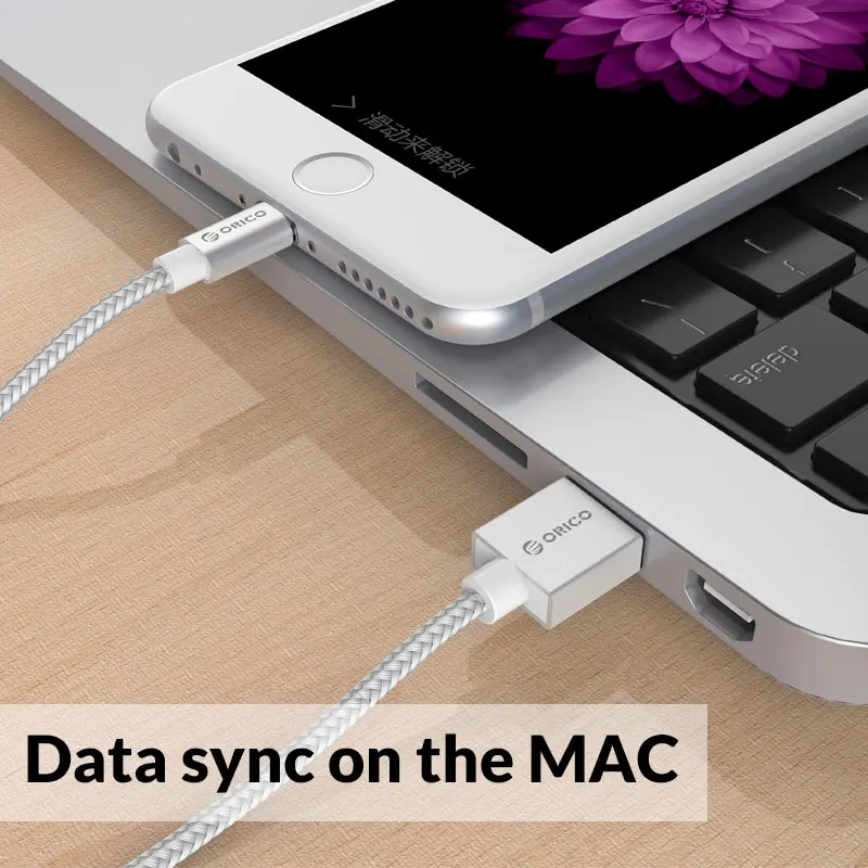 Для МФО iphone кабель 1 м iOS10.1 ORICO 2.4A быстрый мобильный телефон Lightning/USB Зарядное