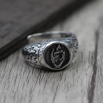 

pure silver restoring ancient ways make do old ring Thai silver bergamot gently refers to the men's and women's ring