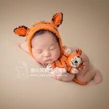 Вязаная Шапочка для мальчиков, шапка для новорожденных, вязаный капот, набор игрушек, реквизит для фотосъемки, шапочка для новорожденных, реквизит для фотосессии