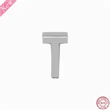 Новые буквы T очаровательные бусины для женщин, ювелирные изделия, тисненые с сердечками и точками DIY Fit PANDORA Подвески Серебро 925 LE017-T
