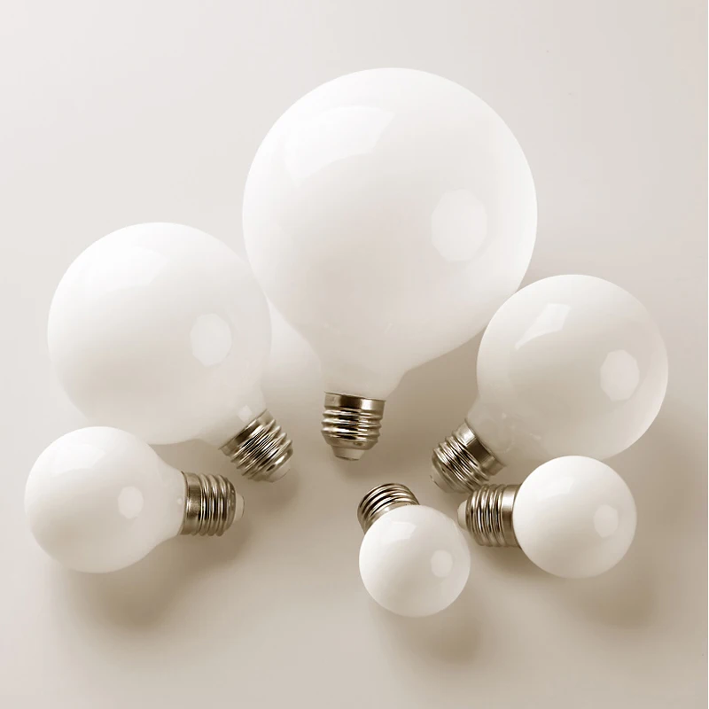 

Milky LED Bulb E27 220V Lampada G80 G95 G125 LED Lamp Ampoule LED Bubble Ball Bulb Cold White Warm White for pendant lights
